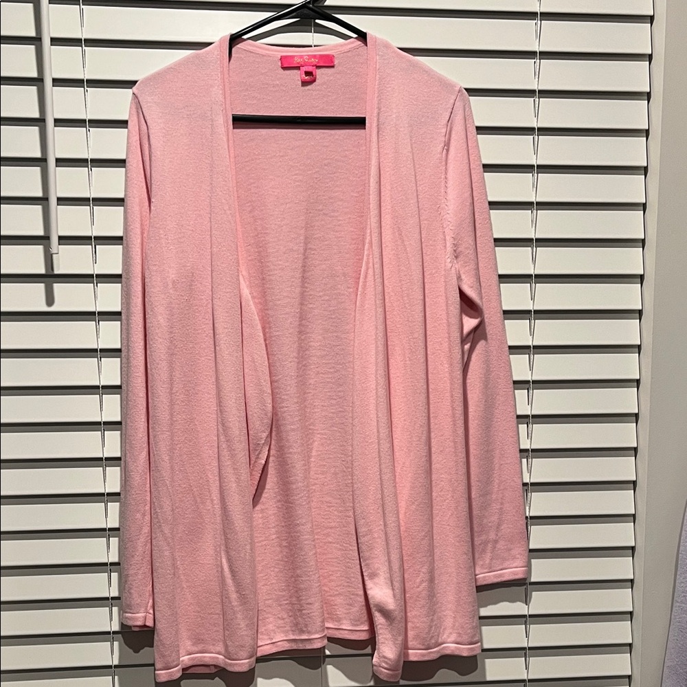 Lilly Pulitzer Pink Open Cardigan